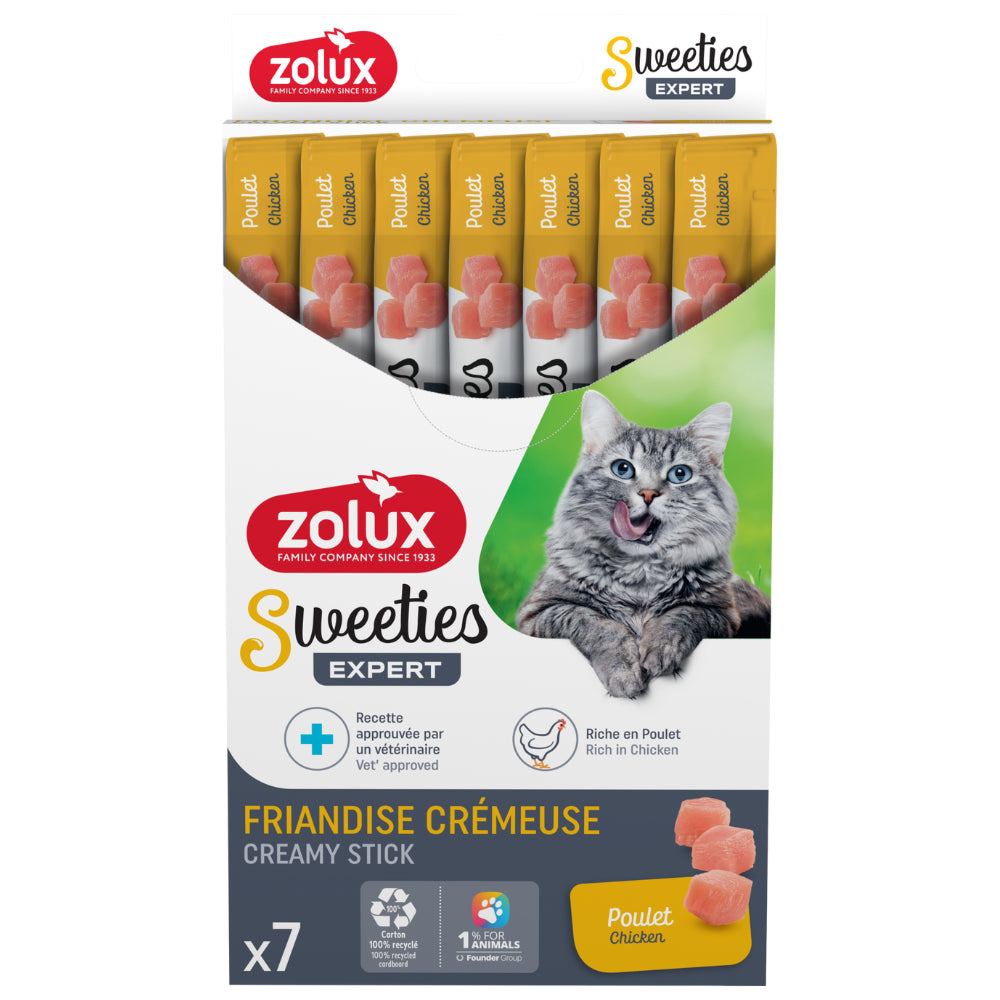 Sweeties Creamy Stick for Cats, Chicken, 7 pcs/box