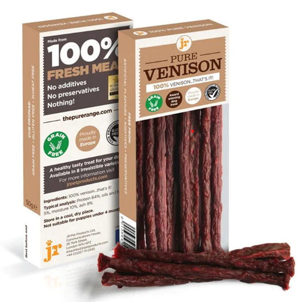 Pure Venison Sticks 50 g - JR Pet Products - Kuwait