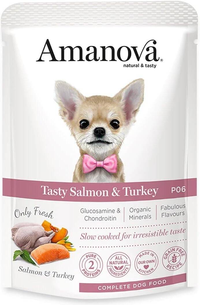 Amanova Wet Adult Tasty Salmon Turkey Dog Food - 100g - Amanova - Kuwait