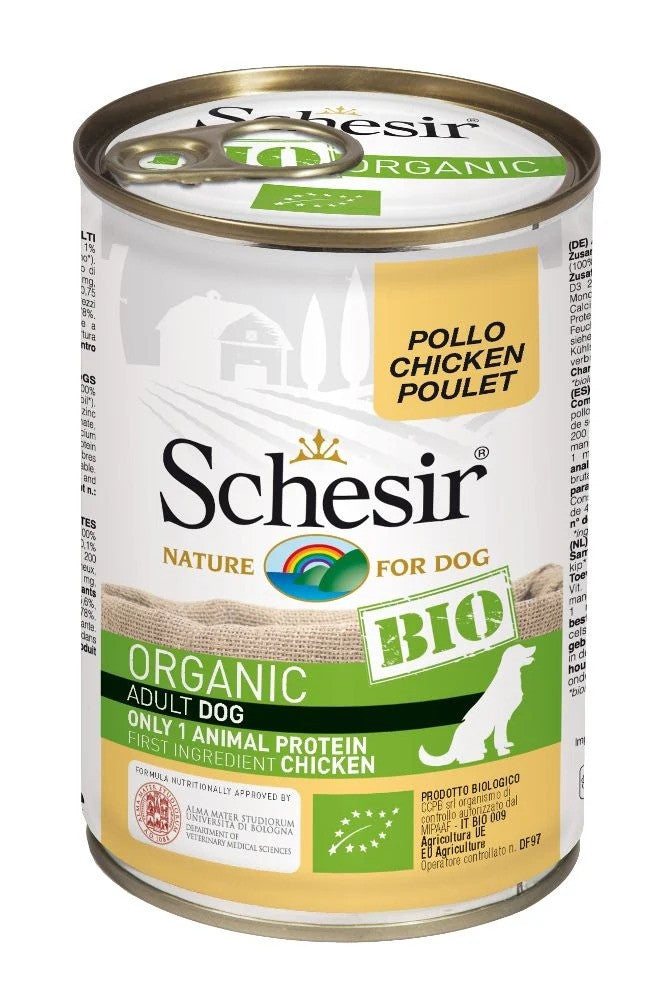 Schesir Organic Chicken Wet Dog Food, 400g - Schesir - Kuwait