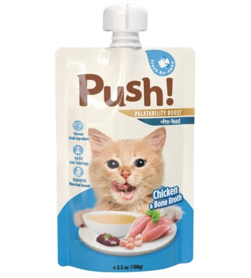 Push! Chicken with Bone Broth Cat Wet Food 100g - Push! - Kuwait