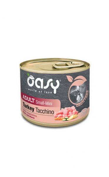 Oasy Grain Free Wet Dog Adult Small/Mini Turkey 200g - Oasy - Kuwait