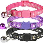Cat Collar with Bell, Star Print