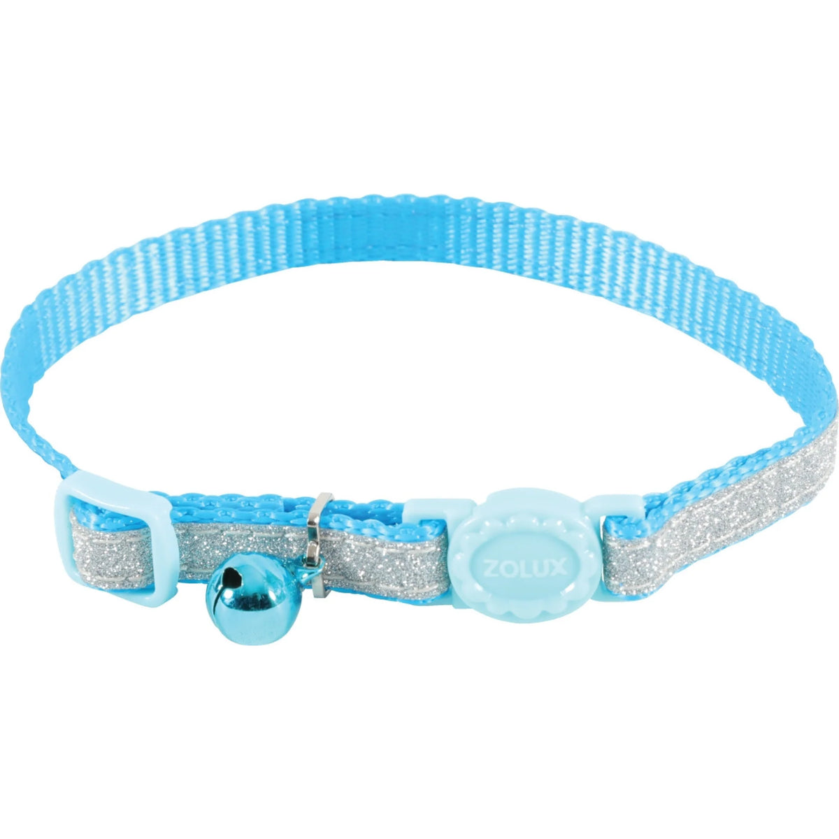 Shiny Nylon Collar Blue