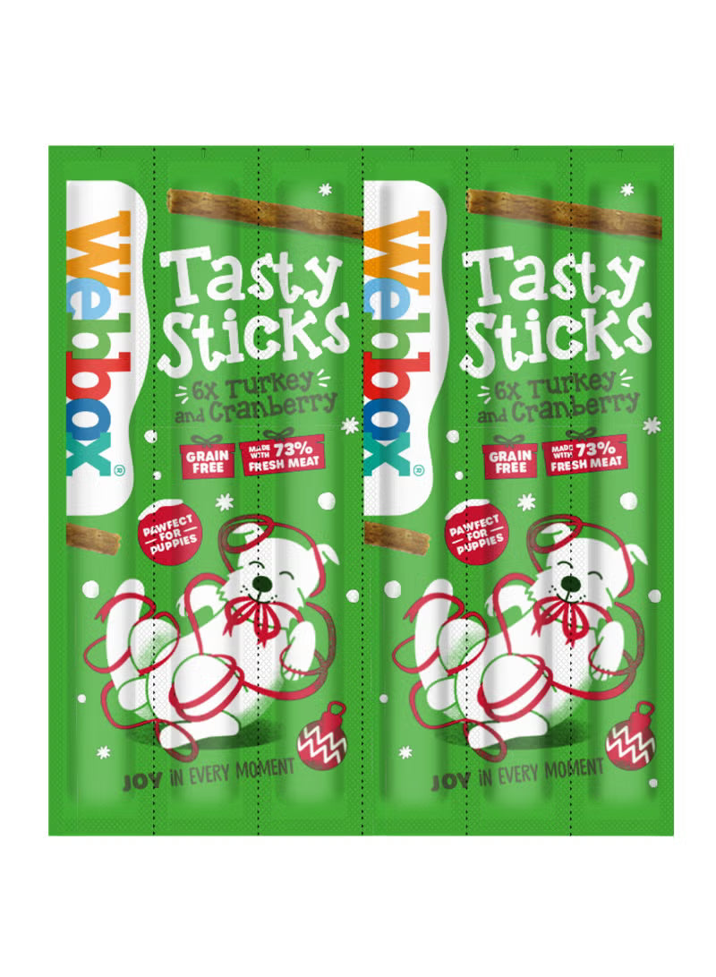 Christmas Dog Sticks Turkey And Cranberry