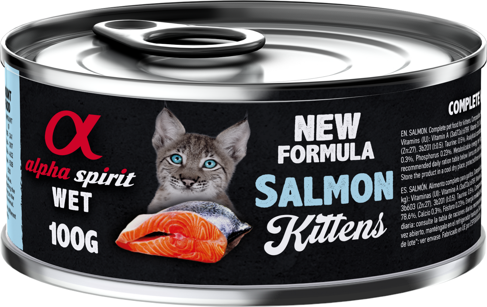 Wet Food for Kittens Salmon 6 x 100 g cans