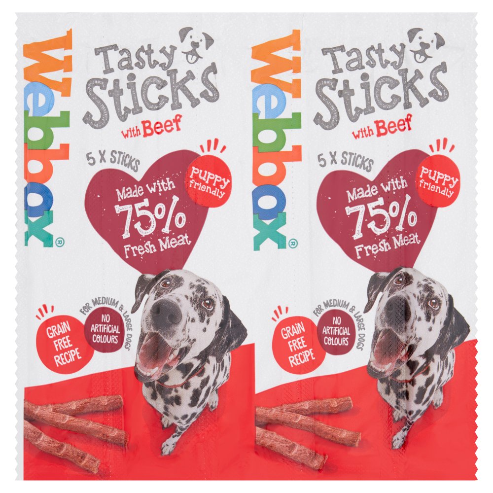 Webbox - Dog Treat - Tasty Sticks Beef 55g (5 pcs)