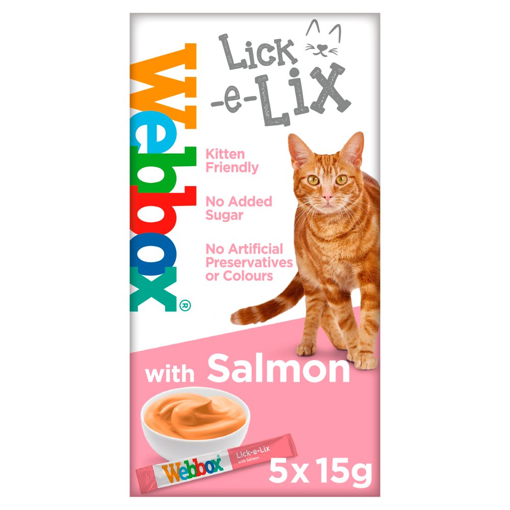 Webbox - Cat Treat - Lick-e-Lix Yoghurt Salmon 75g (5pcs)