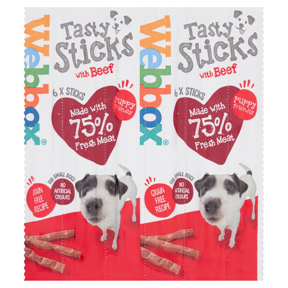 Webbox - Dog Treat - Tasty Sticks Beef 30g (6 pcs)