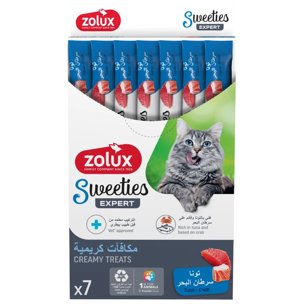 Sweeties Creamy Stick for Cats, Tuna Crab, 7 pcs/box