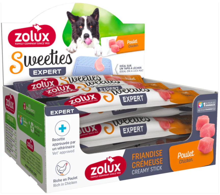 Sweeties Creamy Stick For Dog Chicken, 48pcs/Box - Zolux - Kuwait