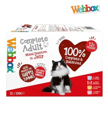 Webbox Cat Food Delight Adult Multipack Jelly Selection 12 x 100 g