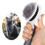 Cat Self Cleaning Slicker Brush, Pets Skin Friendly Grooming Brushes for Shedding Dogs Cats Hair Easy to Remove Loose Undercoat with Long or Short Hairs Pet Massage Tool