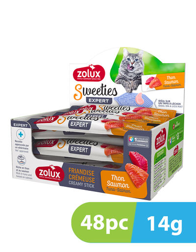 Sweeties Creamy Stick for Cats, Tuna Salmon, 48 pcs/box