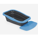 Nella Kit Cat Litter Tray with Mat - 80 x 36.5 x 18 cm/Blue