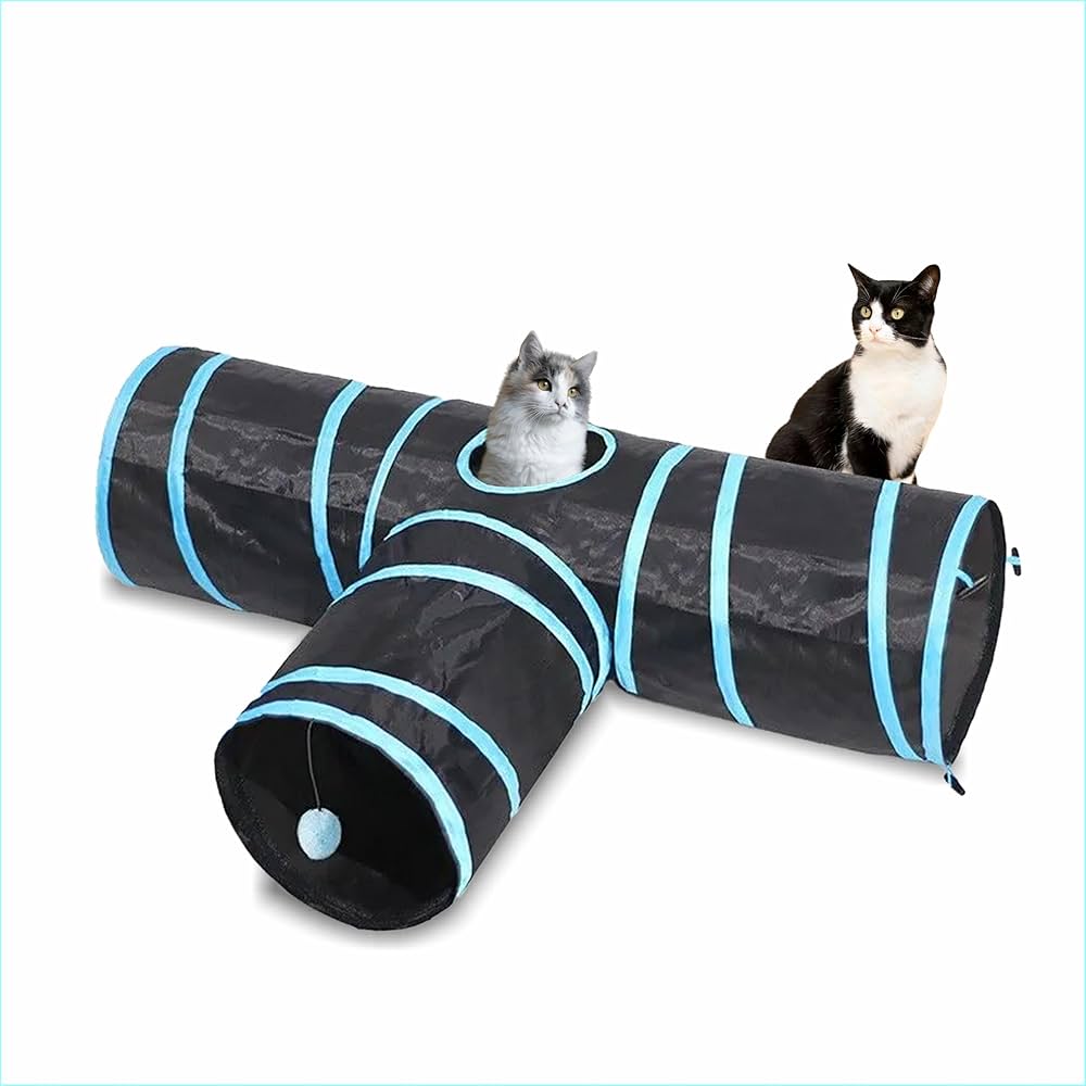 Triple Way Foldable Cat Tunnel Toy