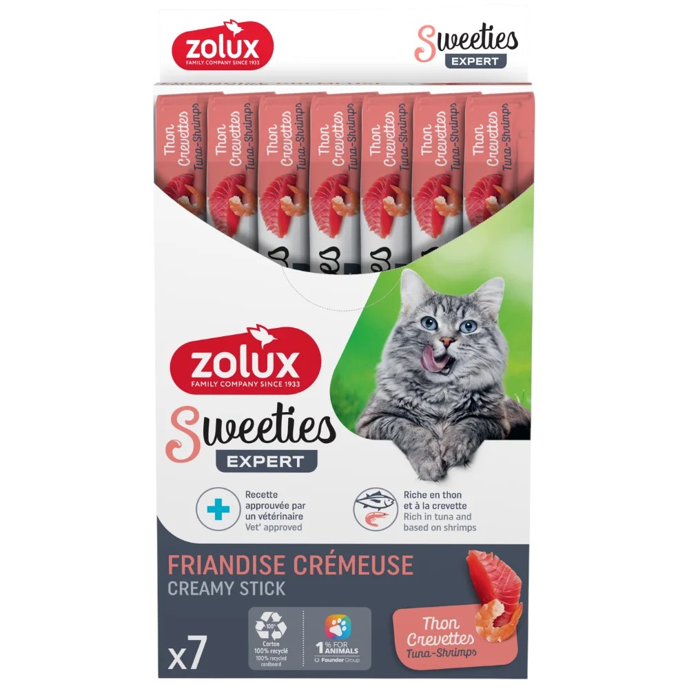 Sweeties Creamy Stick for Cats, Tuna Shrimp, 7 pcs/box