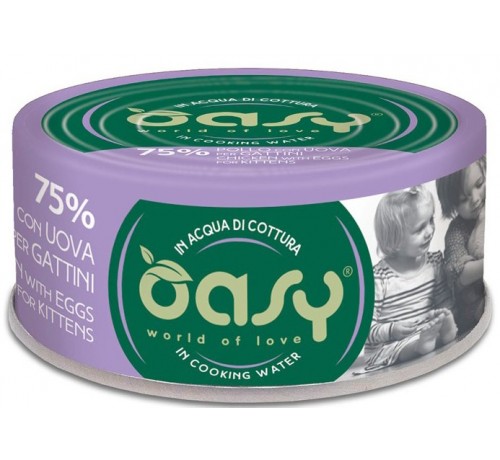 Oasy Chicken with Eggs Kitten Wet Food 70g - Oasy - Kuwait