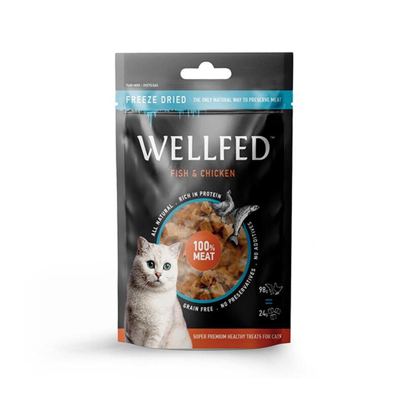 Wellfed Cat Treats - Fish & Chicken 24g - Wellfed - Kuwait
