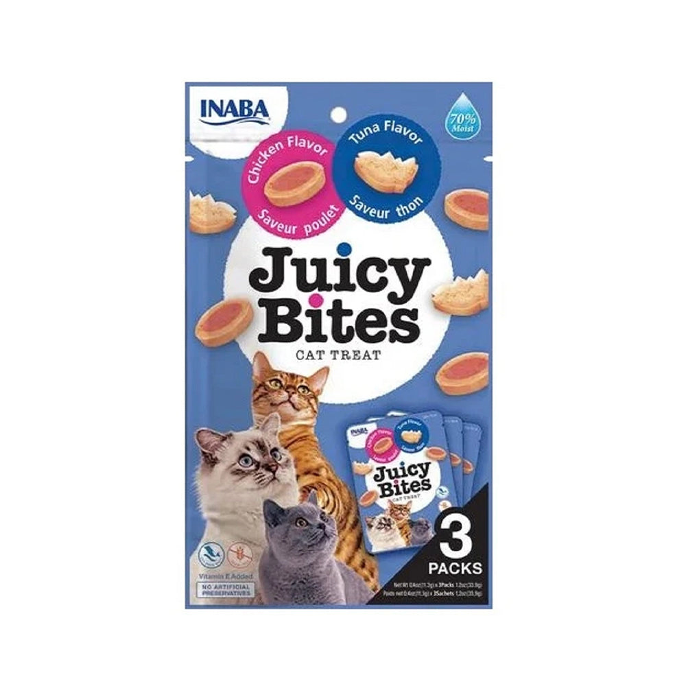 Inaba Juicy Bites Cat Tuna & Chicken Flavor 3 Packs 33.6g - Inaba - Kuwait