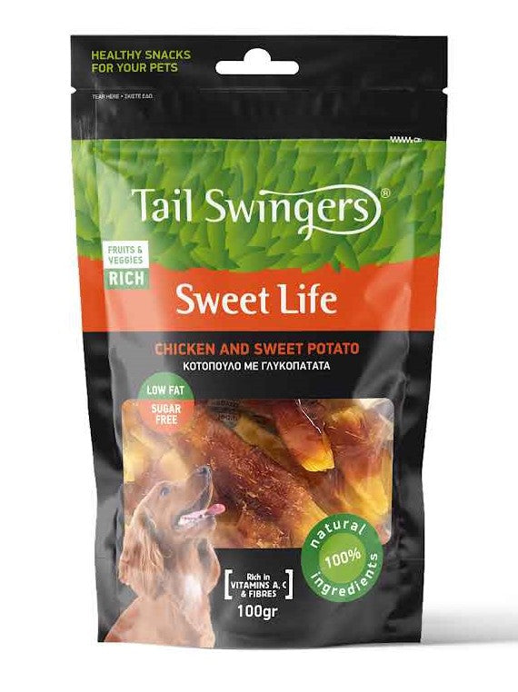 Tail Swingers Dog Treats - Chicken & Sweet Potato 100g - Tail - Kuwait