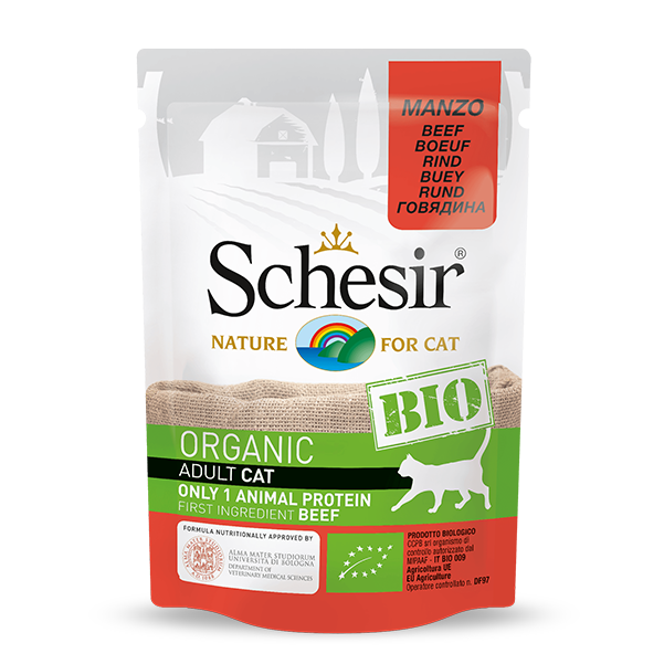 Schesir Organic Beef Wet Cat Food, 85g - Schesir - Kuwait
