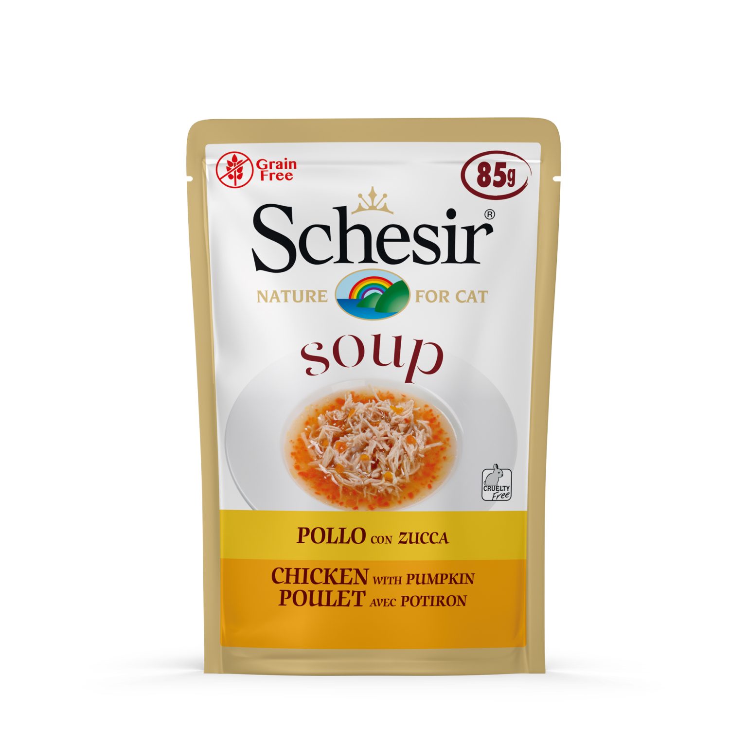 Schesir Soup Chicken with Pumpkin Wet Cat Food, 85g - Schesir - Kuwait