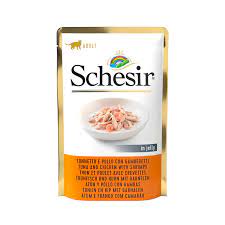 Schesir Tuna and Chicken with Shrimp Wet Cat Food, 50g - Schesir - Kuwait