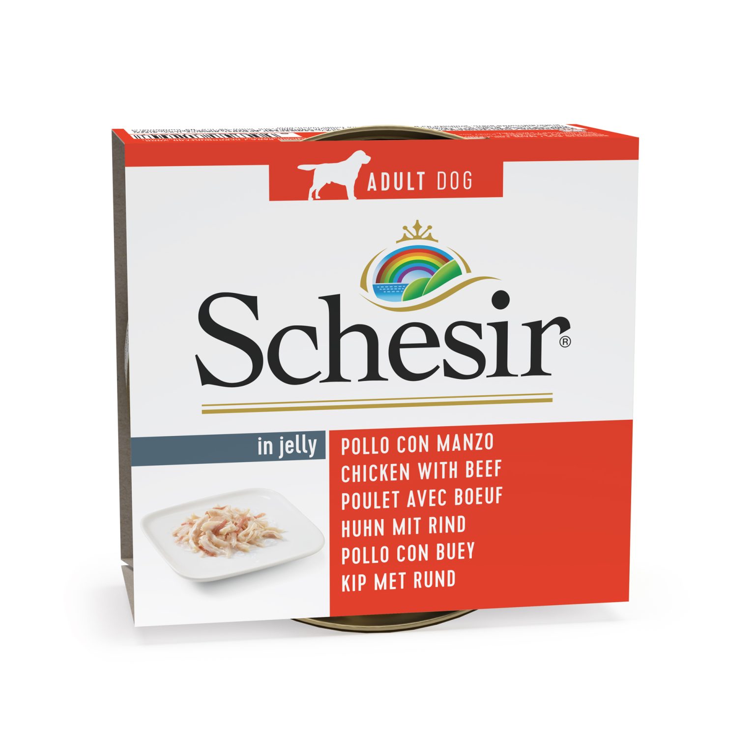 Schesir Chicken with Beef Wet Dog Food, 150g - Schesir - Kuwait