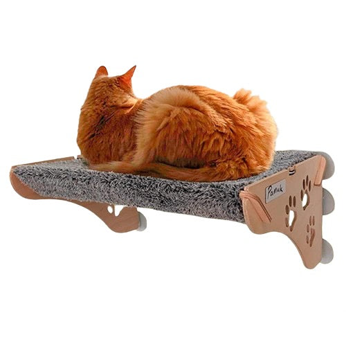 ATA Wooden Cat Window Seat - Grey (Regular) - ATA - Kuwait