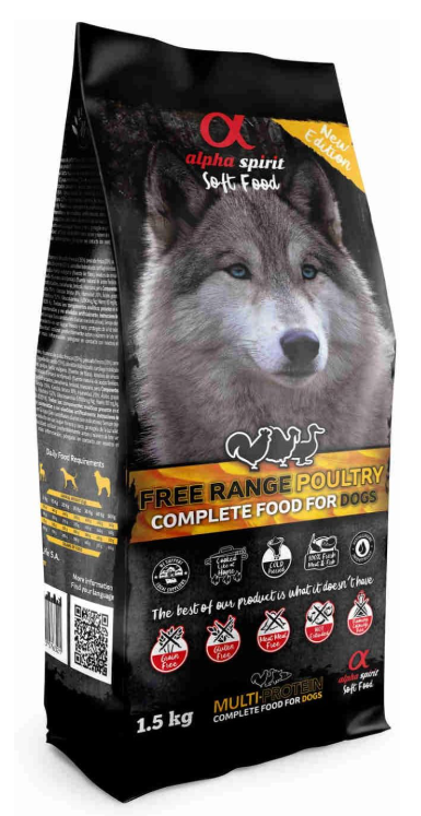 Soft Food for Adult Dogs Poultry 1.5 kg - Alpha Spirit - Kuwait