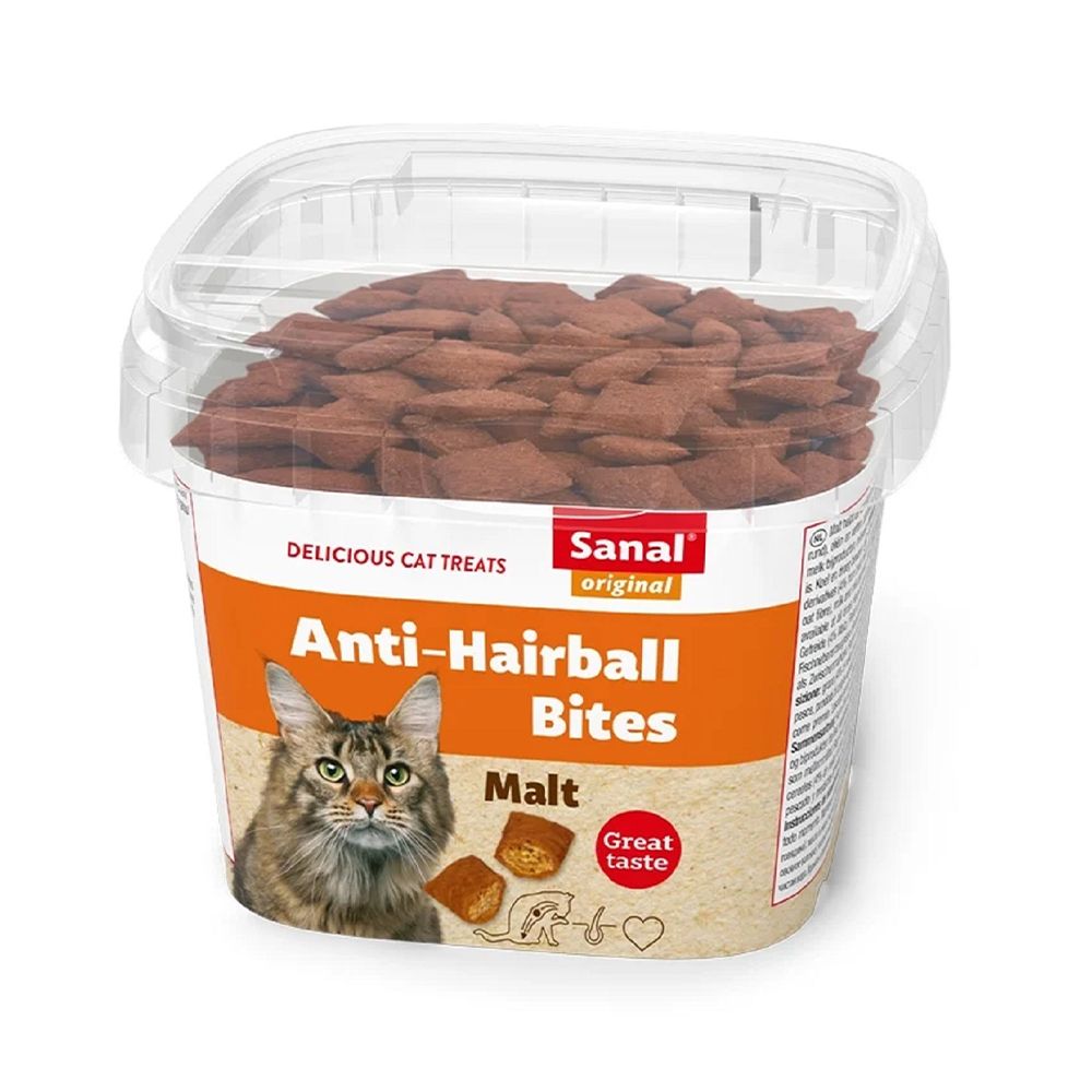 Sanal Malt Anti-Hairball Bites Cup, 75 g - Sanal - Kuwait