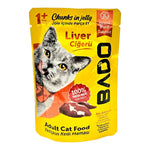 BADO WET ADULT CAT FOOD CHUNKS WITH LIVER 85 GR