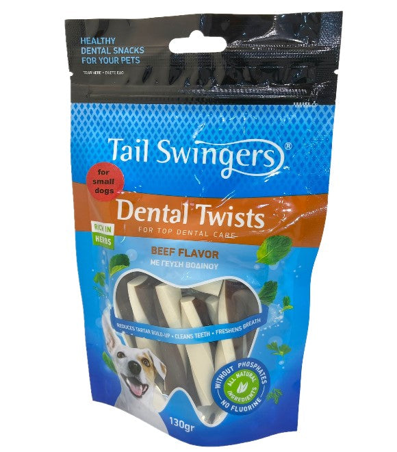Tail Swingers Dental Twistroll in Beef flavor is a 130g - Tail - Kuwait