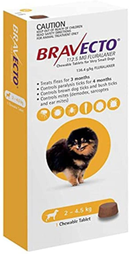 BRAVECTO TABLET FOR DOGS 2-4.5 kg - 112 Mg - BRAVECTO - Kuwait