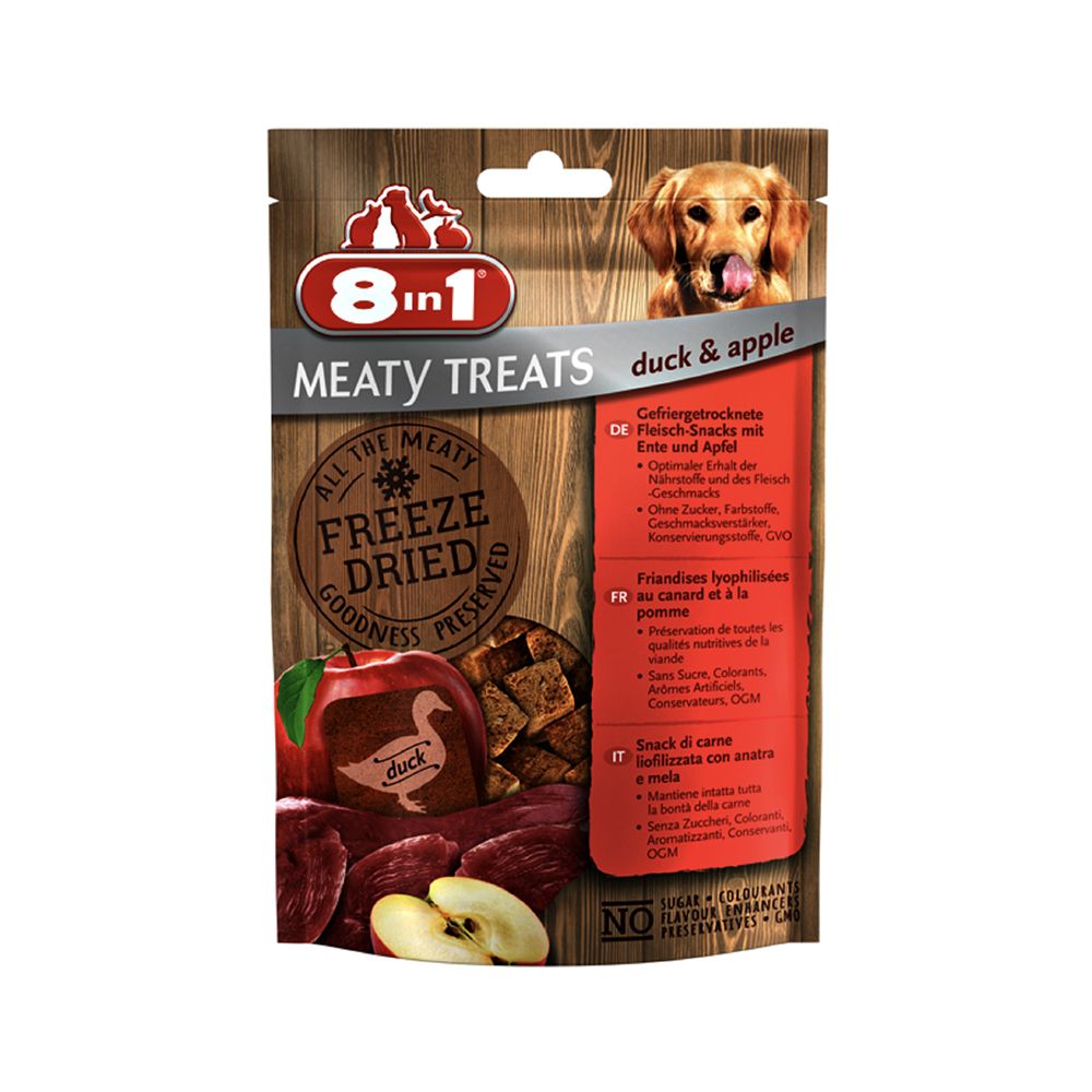 8in1 Meaty Treats Freeze Dried Duck & Apple 50 g