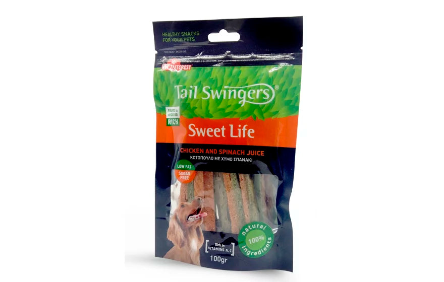 Tailswingers STRIPES SPINACH WITH CHICKEN 100 gr - Tailswingers - Kuwait
