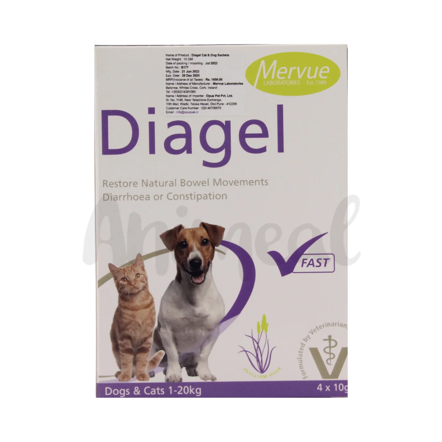 Diagel For Dogs & Cat Powder, 10g
