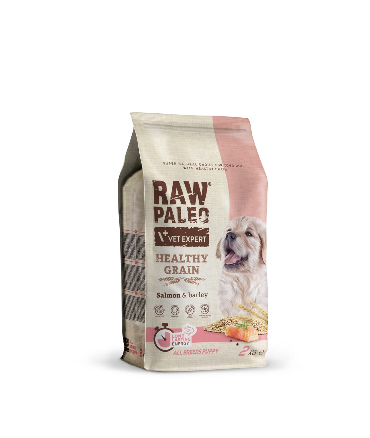 Raw Paleo Puppy Healthy Grain Salmon & Barley - 2 kg