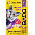 BADO WET ADULT CAT FOOD CHUNKS WITH CHICKEN 85 GR