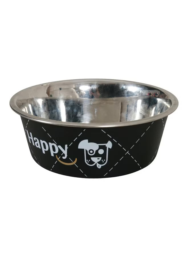Happy Stainless Steel Dog Bowls Black, 1.5 L
