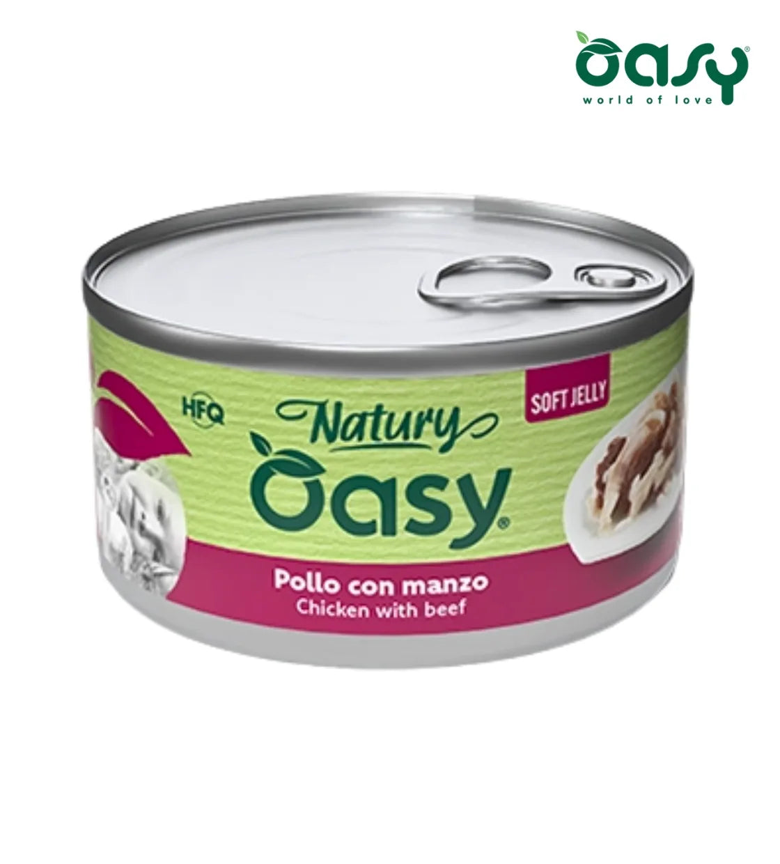 Oasy Natury Chicken with Beef Soft in Jelly Cat Wet Food 85 gm