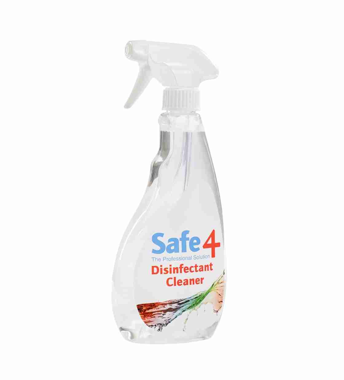 Safe4 Disinfectant Pre-diluted spray , Clear Unscented, 500 ml