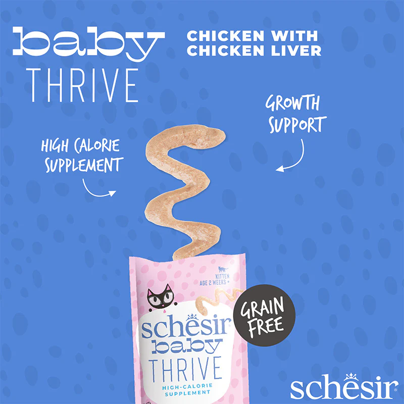 Schesir Thrive CHICKEN WITH CHICKEN LIVER IN CREAM 8g  20 POUCH