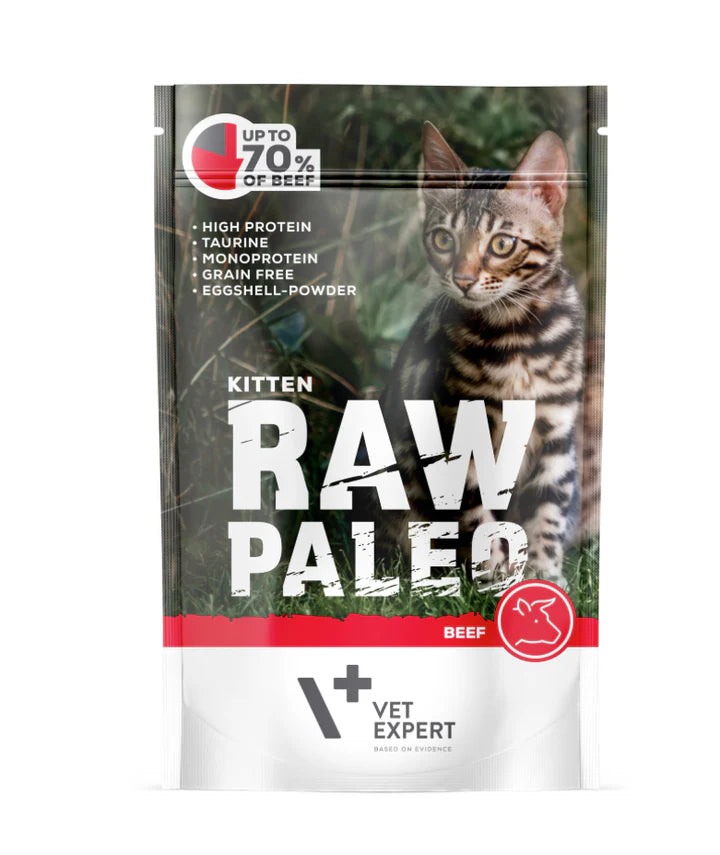 VETEXPERT Raw Paleo Kitten Cat Beef - wet food for kittens - 100 g