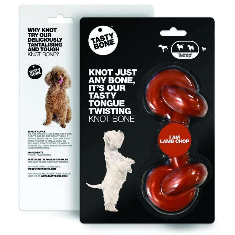 TastyBone Nylon Knotted Bone, Lamb Chop Flavor