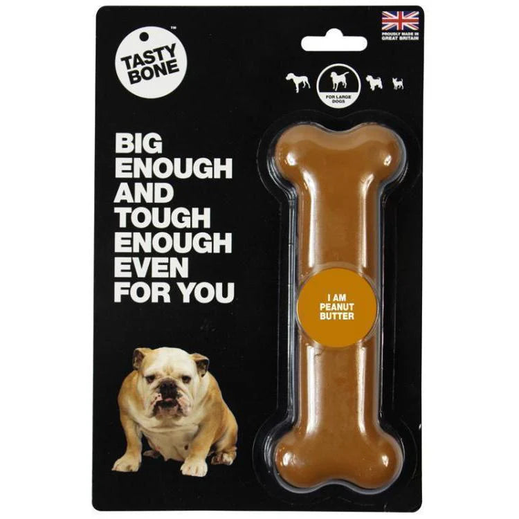 TastyBone Nylon Toy for Large Dogs, Peanut Butter Flavor