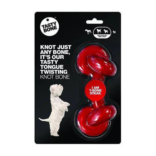 TastyBone Nylon Knotted Bone, T-Bone Steak Flavor
