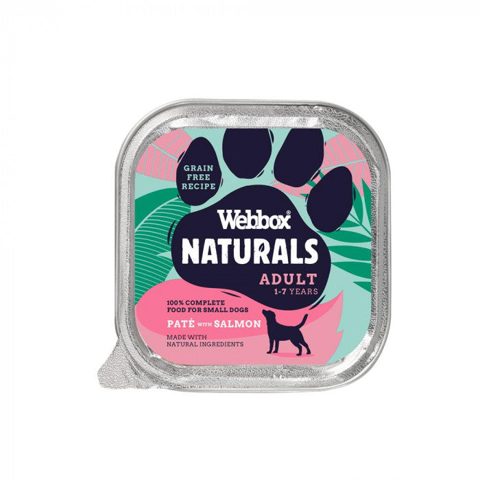 Webbox Natural  - Dog Food - Square Tray Salmon Pate 150g