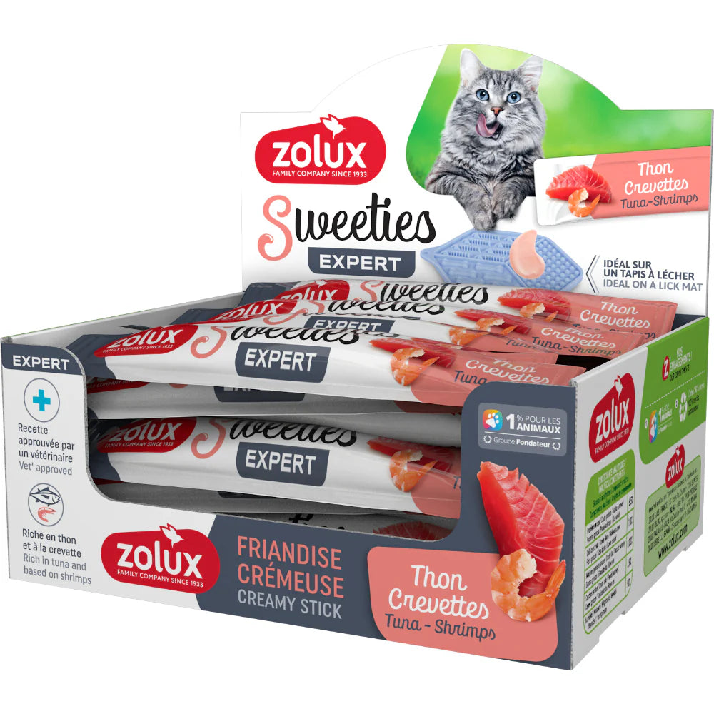 Zolux Sweeties Creamy Stick for Cats, Shrimp, 48 pcs/box